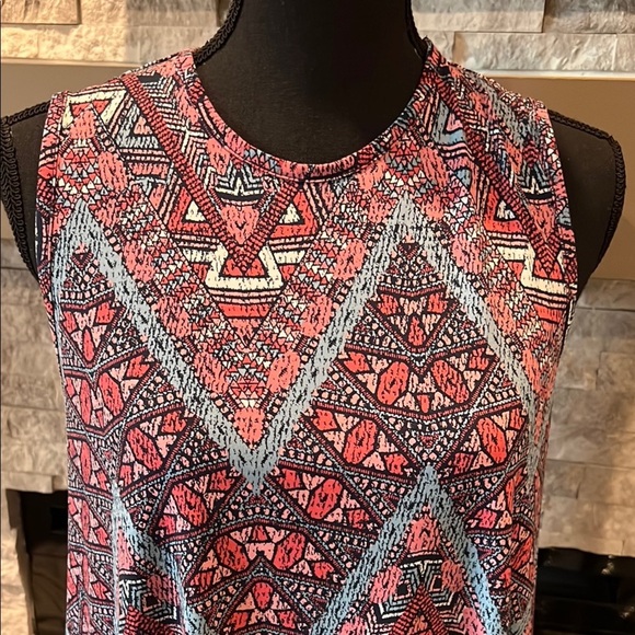 Cynthia Rowley Pink and Blue sleeveless summer swing dress Medium - Picture 3 of 10